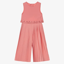 Load image into Gallery viewer, Mayoral Girls Pink Pleated Crpe Jumpsuit
