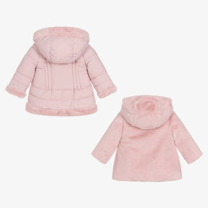 Mayoral Girls Pink Reversible Coat