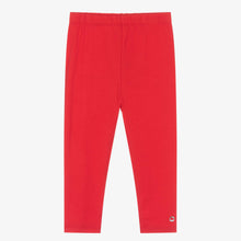 Load image into Gallery viewer, Mayoral Girls Red Cotton Cropped Leggings
