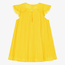 Load image into Gallery viewer, Mayoral Girls Sun Yellow Pleated Chiffon Dress
