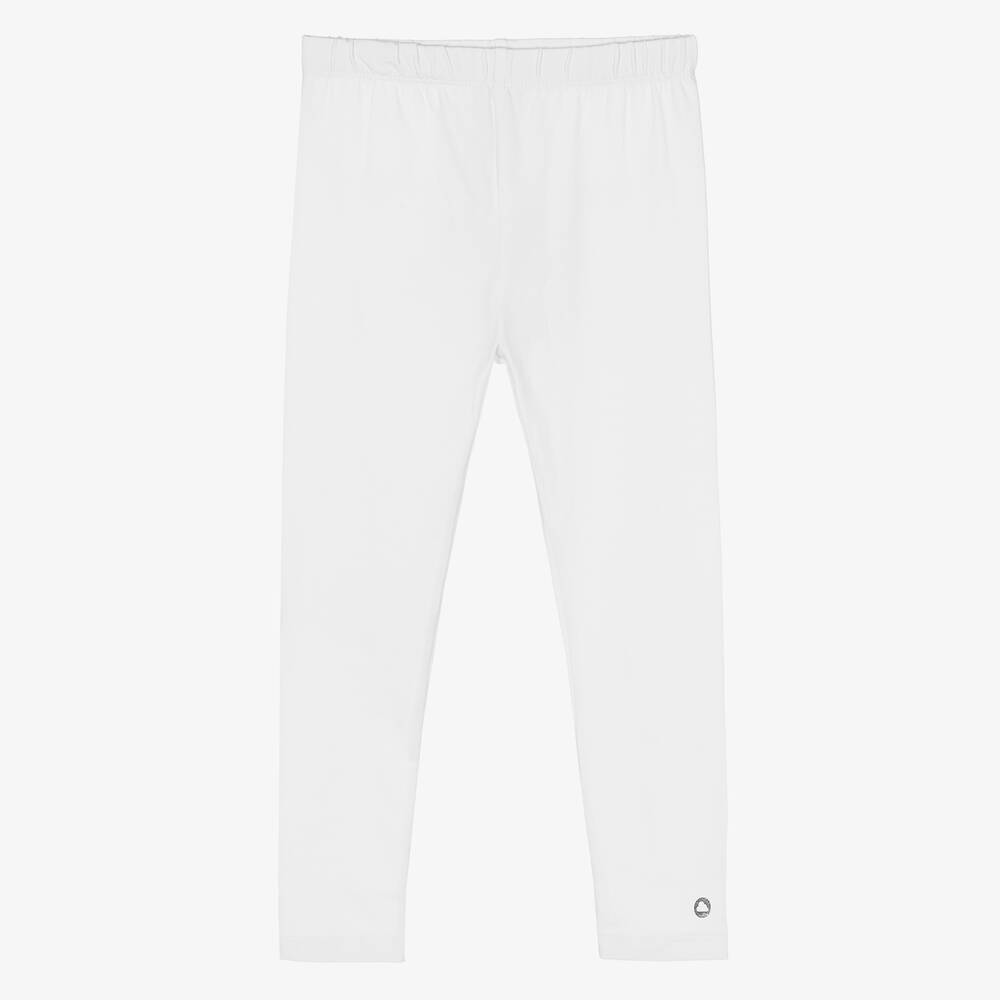 Mayoral Girls White Cotton Jersey Leggings