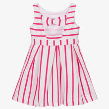 Load image into Gallery viewer, Mayoral Girls White &amp; Pink Striped Dress
