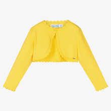 Load image into Gallery viewer, Mayoral Girls Yellow Bolero Cardigan
