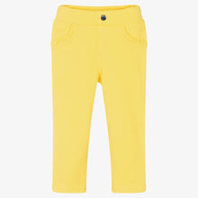 Load image into Gallery viewer, Mayoral Girls Yellow Cotton Jeggings
