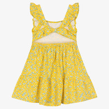 Load image into Gallery viewer, Mayoral Girls Yellow Floral Cotton Dress
