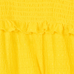 Mayoral Girls Yellow Ruffle Crepe Dress