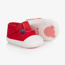 Load image into Gallery viewer, Mayoral Red &amp; White Canvas Pre-Walker Shoes
