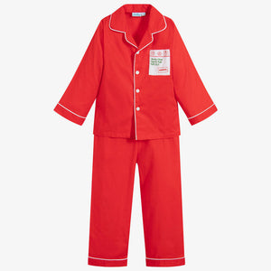 Mini Lunn Boys Red Festive Pyjamas