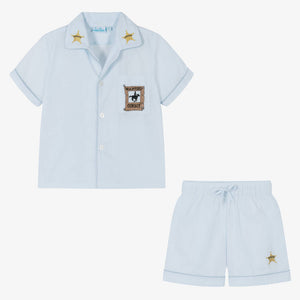 Mini Lunn Cotton Cowboy Shorts Pyjamas