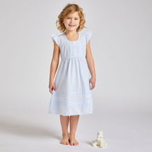 Load image into Gallery viewer, Mini Lunn Girls Blue Cotton Nightdress
