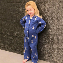 Load image into Gallery viewer, Mini Lunn Girls Blue Cotton Pyjamas
