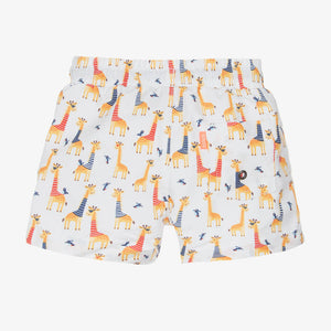 Sunuva Baby Boys White Giraffe Swim Shorts