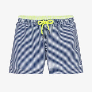Sunuva Boys Blue Striped Swim Shorts