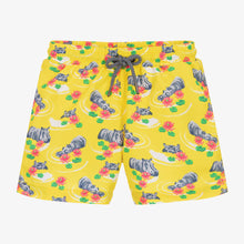 Load image into Gallery viewer, Sunuva Boys Yellow Hippo Swim Shorts
