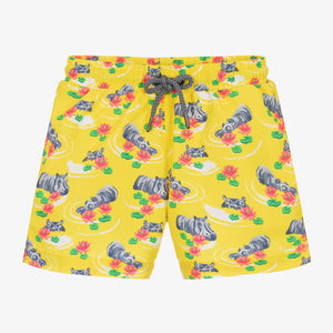 Sunuva Boys Yellow Hippo Swim Shorts