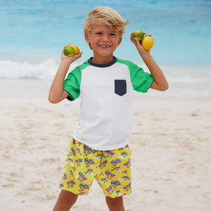 Sunuva Boys Yellow Hippo Swim Shorts