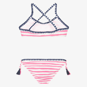 Sunuva Girls Pink & White Striped Bikini