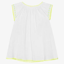 Load image into Gallery viewer, Sunuva Girls White Cotton Embroidered Dress

