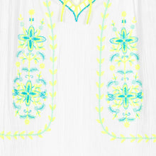 Load image into Gallery viewer, Sunuva Girls White Cotton Embroidered Dress
