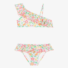 Load image into Gallery viewer, Sunuva Girls White &amp; Pink Floral Bikini
