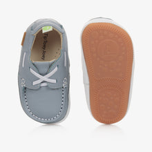 Load image into Gallery viewer, Tip Toey Joey Baby Boys Blue Boat Shoes
