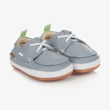 Load image into Gallery viewer, Tip Toey Joey Baby Boys Blue Boat Shoes

