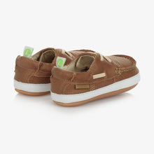 Load image into Gallery viewer, Tip Toey Joey Baby Boys Brown Boat Shoes
