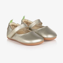 Load image into Gallery viewer, Tip Toey Joey Baby Girls Gold Leather Shoes
