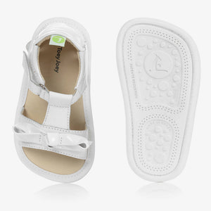 Tip Toey Joey Baby White Leather Sandals