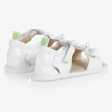 Load image into Gallery viewer, Tip Toey Joey Baby White Leather Sandals
