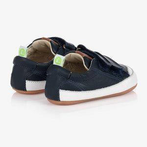 Tip Toey Joey Blue Leather Baby Trainers