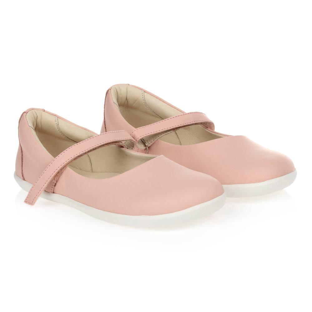 Tip Toey Joey Girls Pink Leather Pumps