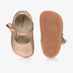 Tip Toey Joey Rose Gold Leather Baby Shoes