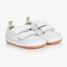 Load image into Gallery viewer, Tip Toey Joey White Leather Baby Shoes

