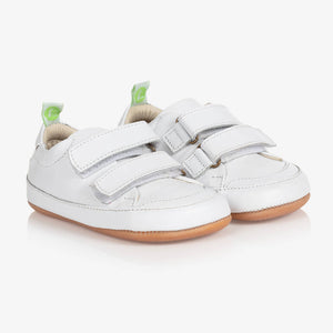 Tip Toey Joey White Leather Baby Shoes
