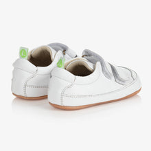 Load image into Gallery viewer, Tip Toey Joey White Leather Baby Shoes
