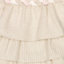 Load image into Gallery viewer, Tutto Piccolo Girls Beige Tiered Linen Dress
