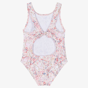 Tutto Piccolo Girls Pink Floral Swimsuit