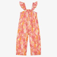 Load image into Gallery viewer, Tutto Piccolo Girls Pink &amp; Orange Cotton Jumpsuit
