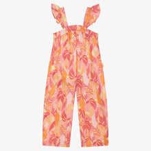 Load image into Gallery viewer, Tutto Piccolo Girls Pink &amp; Orange Cotton Jumpsuit
