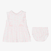 Load image into Gallery viewer, Tutto Piccolo Girls White &amp; Pink Cotton Floral Dress
