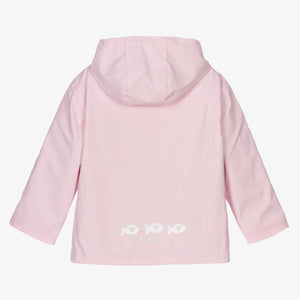 Week-end  la mer Girls Pink Hooded Raincoat